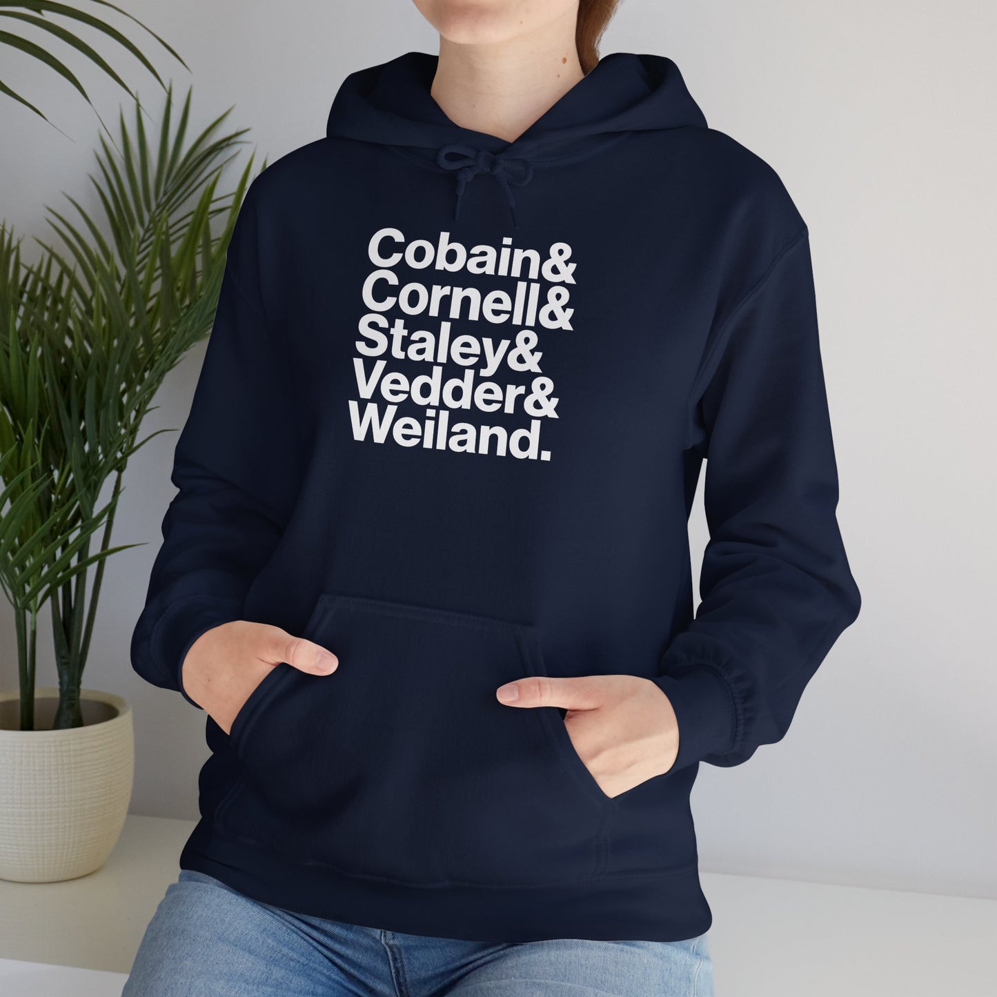 Cobain, Cornell, Staley, Vedder, Weiland - Sudadera azul