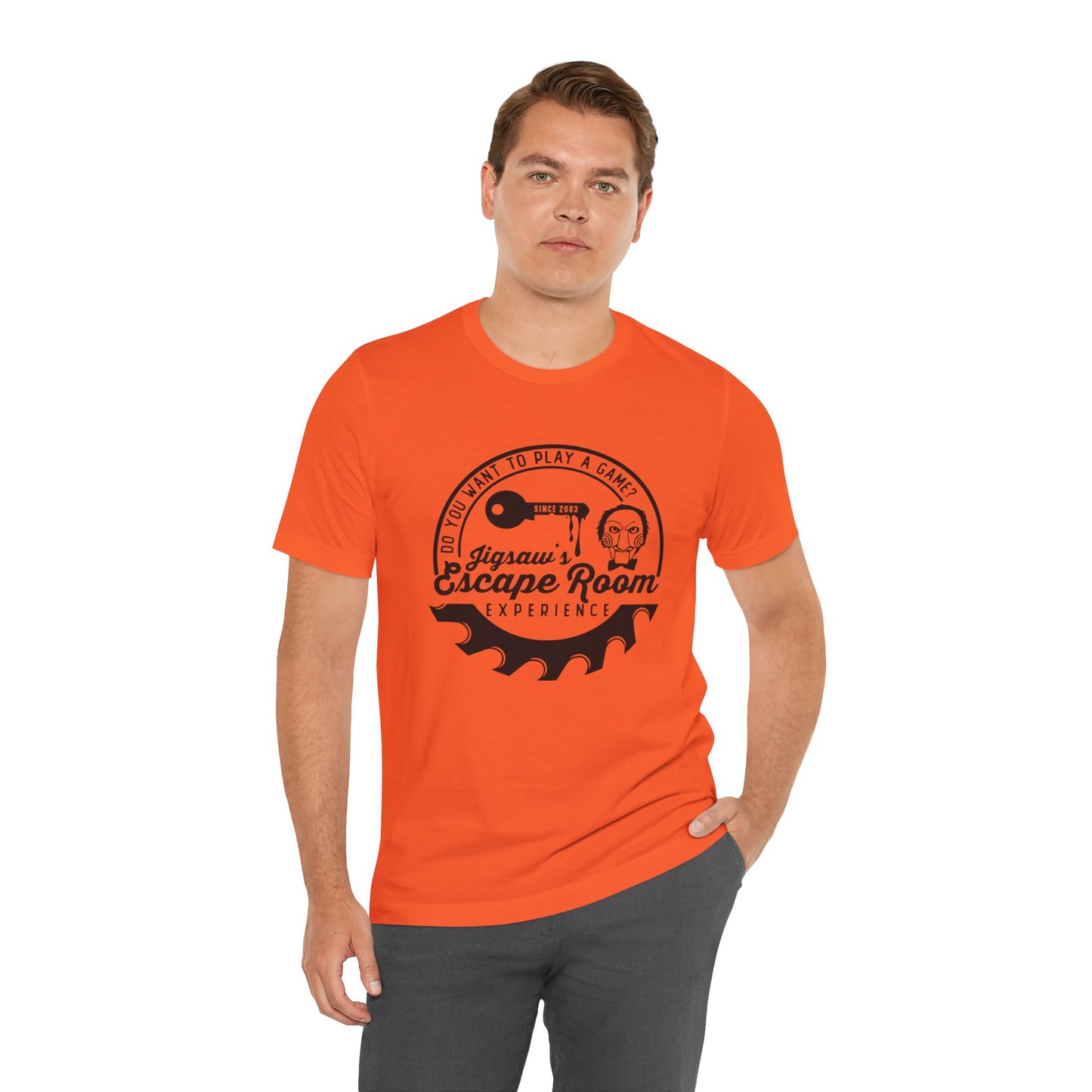 Jigsaw Escape Room - Camiseta naranja