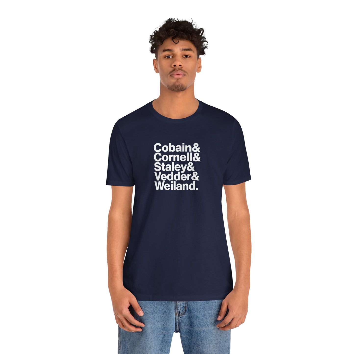 Cobain, Cornell, Staley, Vedder, Weiland - Camiseta azul