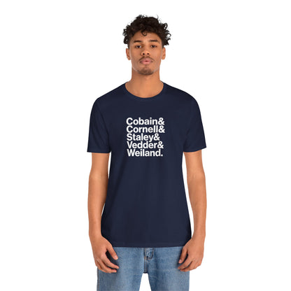 Cobain, Cornell, Staley, Vedder, Weiland - Camiseta azul