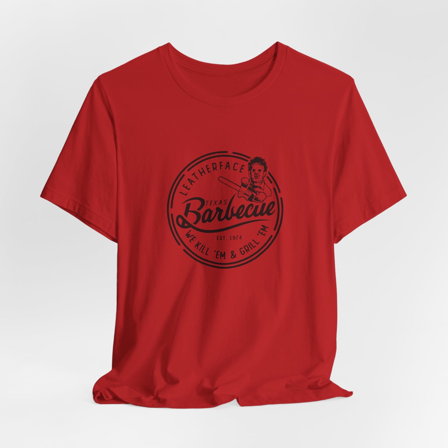 Leatherface BBQ - Camiseta roja