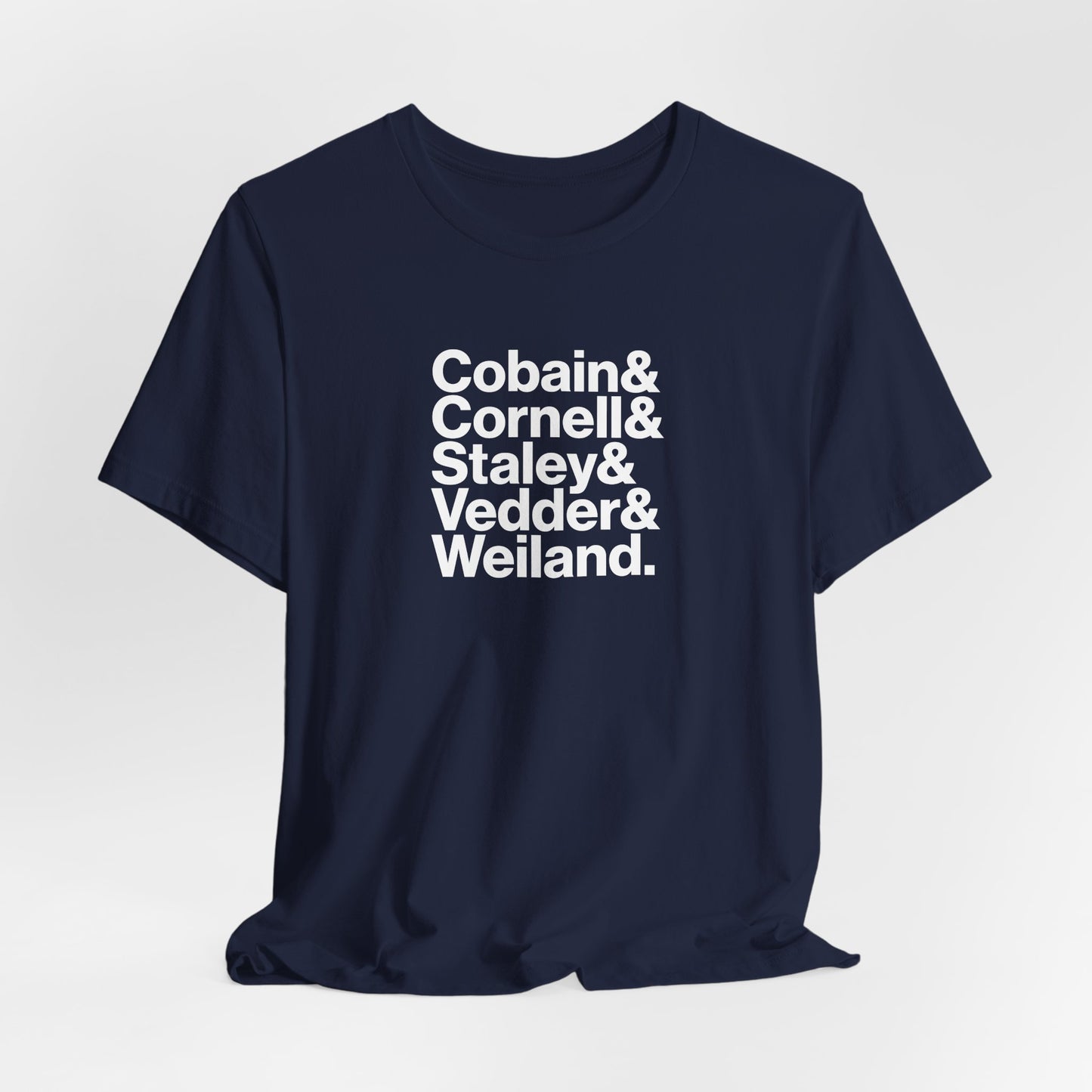 Cobain, Cornell, Staley, Vedder, Weiland - Camiseta azul