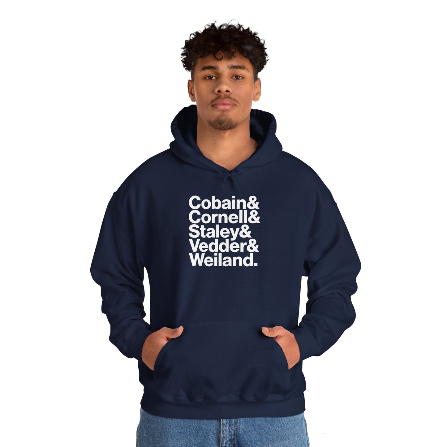 Cobain, Cornell, Staley, Vedder, Weiland - Sudadera azul