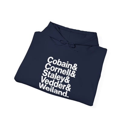 Cobain, Cornell, Staley, Vedder, Weiland - Sudadera azul