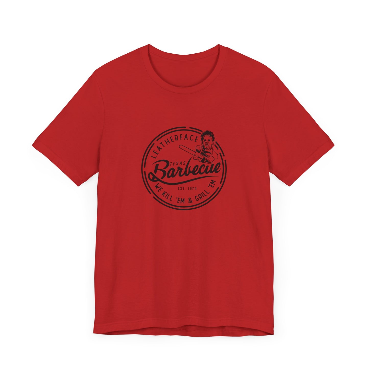 Leatherface BBQ - Camiseta roja